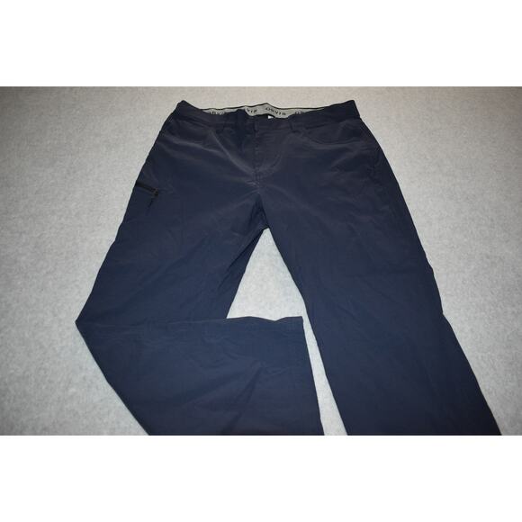 Orvis Fishing Tech Pants Mens Size 38 x 30 Stretch Nylon Blend Blue Zip Cargo - Picture 2 of 7